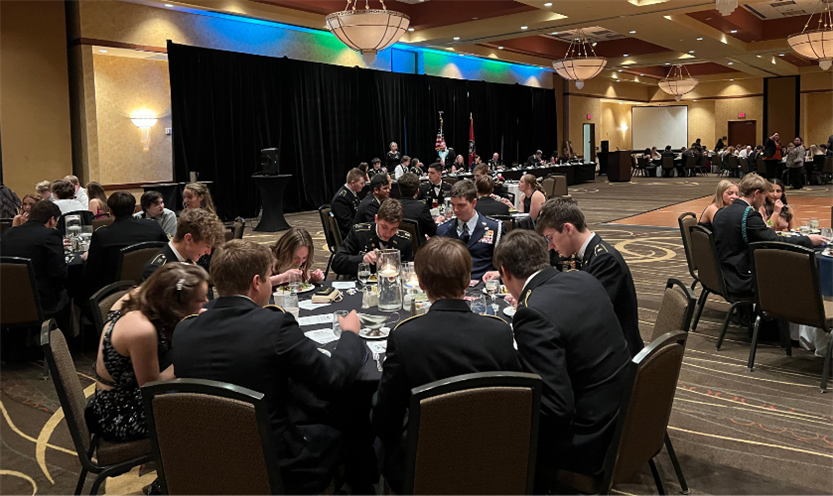 Independence High JROTC members at the annual Military Ball